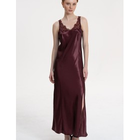 Сорочка с кружевными бретелями Mia-Amore LILIROSE 4598 винный, Цвет: винный, Размеры: 2XL