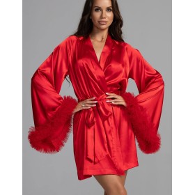 Атласный пеньюар Mia-Amore LOLI 2313 красный, Цвет: красный, Размеры: 2XL/3XL