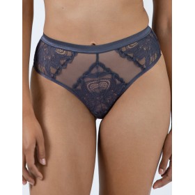 Кружевные стринги Alles LUCE VIOLA stringi classic grafit, Цвет: графит, Размеры: S