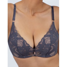 Бюстгальтер пуш-ап без косточек Alles LUCE VIOLA super P-UP grafit, Цвет: графит, Размеры: 65C