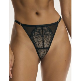 Кружевные трусики стринги Esotiq CROWN 43749 черный, Цвет: черный, Размеры: S