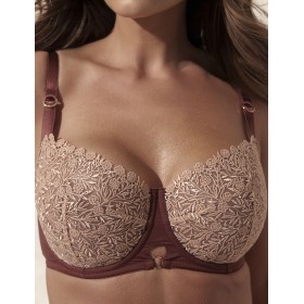 Бюстгальтер мягкий балконет Kinga LIV II 1212-SC, Цвет: шоколадный, Размеры: 75B