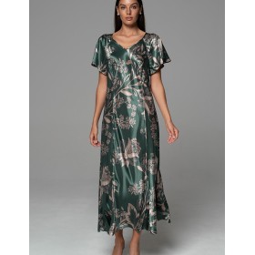 Длинная сорочка с рельефами Mia-Amore CARMINA 4838 изумрудный, Цвет: изумрудный, Размеры: 2XL