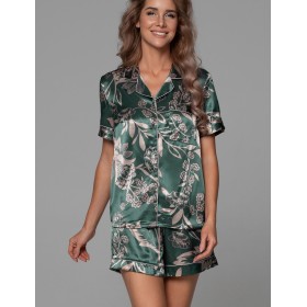 Пижама рубашка с шортами Mia-Amore CARMINA 4844 изумрудный, Цвет: изумрудный, Размеры: 4XL