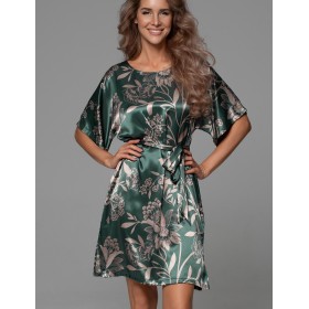 Шёлковая туника с поясом Mia-Amore CARMINA 4845 изумрудный, Цвет: изумрудный, Размеры: 6XL/7XL