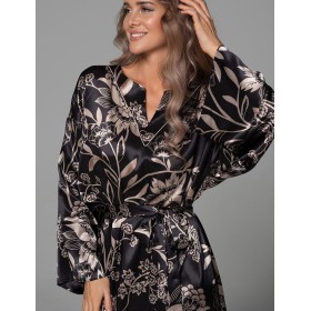 Длинная шёлковая туника Mia-Amore CARMINA 4848 черный, Цвет: черный, Размеры: 6XL/7XL