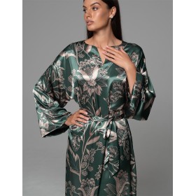 Длинная шёлковая туника Mia-Amore CARMINA 4848 изумрудный, Цвет: изумрудный, Размеры: 2XL/3XL