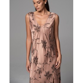 Длинная сорочка с рельефами Mia-Amore SHEILA 4196, Цвет: кофейный, Размеры: 2XL