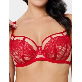 Мягкий бюстгальтер балконет Subtille BELINDA RED balconette soft, Цвет: красный, Размеры: 65E