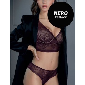 Комплект Leilieve SAPPHIRE бюстье+бразилиана M9850 nero, Цвет: nero (черный), Размеры: 75B