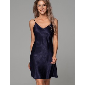 Сорочка из жаккардового шёлка Mia-Amore ANORA 4800 темно-синий, Цвет: темно-синий, Размеры: 2XL