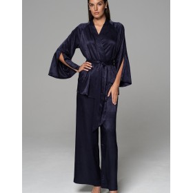 Шёлковая пижама-тройка Mia-Amore ANORA 4805 темно-синий, Цвет: темно-синий, Размеры: 2XL