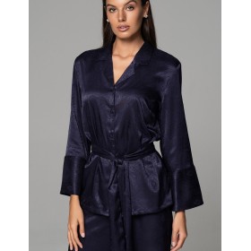 Пижама из жаккардового шёлка Mia-Amore ANORA 4806 темно-синий, Цвет: темно-синий, Размеры: XL