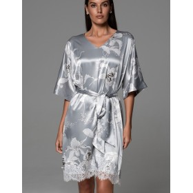 Туника из натурального шёлка Mia-Amore ARABEL 4357 серебристый, Цвет: серебристый, Размеры: 2XL/3XL