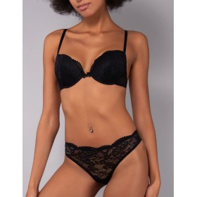 Комплект Sielei пуш-ап+бразилиана DELICE 78547B nero, Цвет: nero (черный), Размеры: 75B