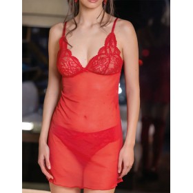 Красная комбинация +стринги Sielei DELICE 785AB+7853 rosso, Цвет: rosso (красный), Размеры: 75B