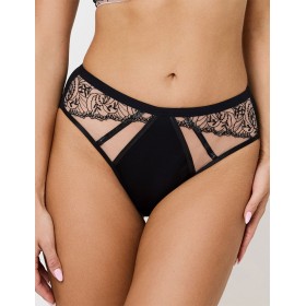 Трусы бразилиана Subtille FREYA brazilian, Цвет: черный+бежевый, Размеры: S