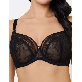 Бюстгальтер с подкроем Subtille ELENA soft side support, Цвет: черный, Размеры: 100C