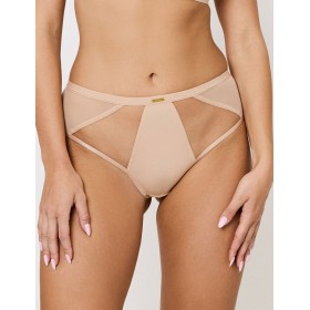 Трусы высокие Subtille HOLLY BEIGE brazilian panties, Цвет: бежевый, Размеры: M