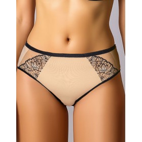 Трусы слипы Albina L JESSICA 213, Цвет: миндаль/черный, Размеры: S