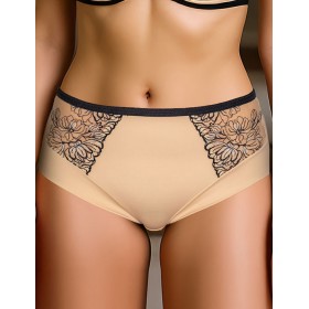 Трусы высокие Albina L JESSICA 461, Цвет: миндаль/черный, Размеры: M