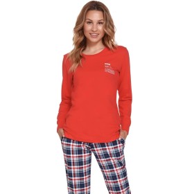 Хлопковая пижама с брюками Doctor Nap PM.4363 RED, Цвет: красный, Размеры: S