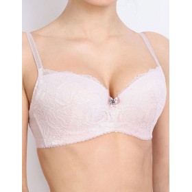 Бюстгальтер балконет Orhideja 587-437 серебристый пион, Цвет: серебристый пион, Размеры: 75D