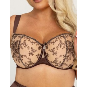 Мягкий бюстгальтер балконет Kris Line MOCCA half cup soft, Цвет: мокка, Размеры: 65G