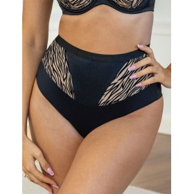 Высокие стринги Kris Line QUEEN stringshorts high waist, Цвет: черный, Размеры: M