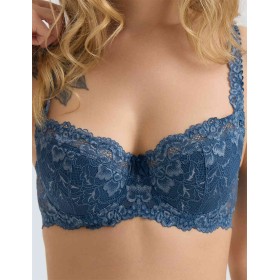 Кружевной бюстгальтер на поролоне Lina A 6086 топаз, Цвет: топаз, Размеры: 75D