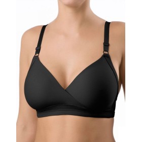 Бюстгальтер минимайзер без каркасов VOVA VICTORIA V86212 черный, Цвет: черный, Размеры: 75D