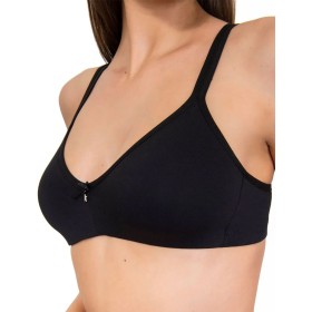 Хлопковый бюстгальтер без каркасов Sielei NATURAL COTTON 1450 nero, Цвет: nero (черный), Размеры: 90B