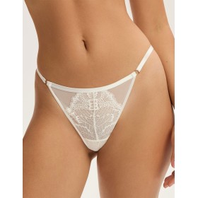 Кружевные стринги Esotiq CROWN 43749 кремовый, Цвет: кремовый, Размеры: S