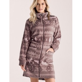 Теплый халат Infiore POLARIS PLR3011 lazy, Цвет: lazy (кофейный), Размеры: S