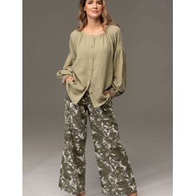 Костюм из хлопкового муслина Mia-Amore AVANTA 5376, Цвет: оливковый, Размеры: S