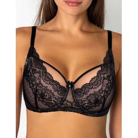 Бюстгальтер полумягкий Fluide PASSION 6035 черно-розовый, Цвет: черно-розовый, Размеры: 75C