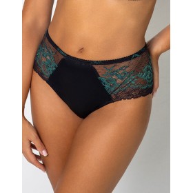 Трусы бразилиана Fluide EMERALD 3015 черный/изумруд, Цвет: черный/изумруд, Размеры: M