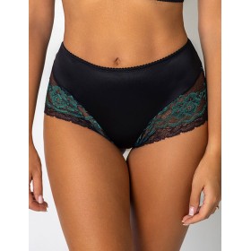Трусы комфорт Fluide EMERALD 6060 черный/изумруд, Цвет: черный/изумруд, Размеры: L