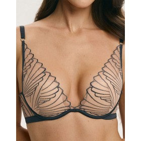 Бюстгальтер бралетт пуш-ап Esotiq NUGAT 43470 бежевый+серый, Цвет: бежевый+серый, Размеры: 65C