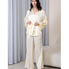 Костюм тройка из шёлка Mia-Amore MARJORY 3966 шампань, Цвет: шампань, Размеры: 2XL