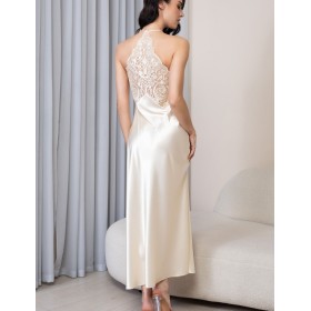 Длинная шелковая сорочка Mia-Amore MARJORY 3968 шампань, Цвет: шампань, Размеры: 2XL