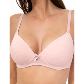 Бюстгальтер пуш-ап без косточек Sielei NATURAL COTTON 1456 rosa melange, Цвет: rosa melange (розовый), Размеры: 85B