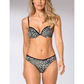 Комплект Sielei AMELIE пуш-ап+бразилиана 79147 nero, Цвет: nero (черный), Размеры: 75B