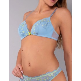 Комплект Sielei EMILY триангул+бразилиана 79587 azzurro, Цвет: azzurro (голубой), Размеры: 70B