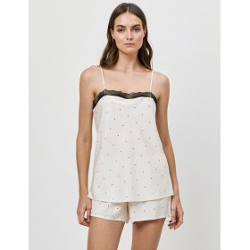 Пижама топ и шорты Aruelle ADA, Цвет: экрю, Размеры: XS