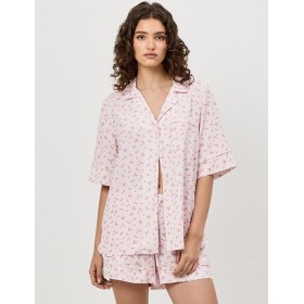 Женская пижама с шортами Aruelle BLOSSOM, Цвет: светло-розовый, Размеры: XS
