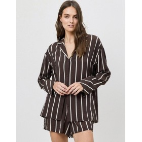 Полосатый комплект с шортами Aruelle CEDAR SET, Цвет: шоколадный, Размеры: XS