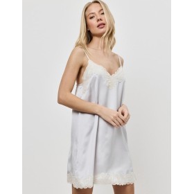 Сорочка из атласной вискозы Aruelle EDEN, Цвет: светло-серый, Размеры: XS