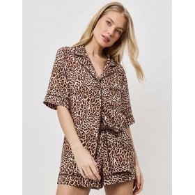 Леопардовая пижама с шортами Aruelle LIOR, Цвет: леопард, Размеры: XS