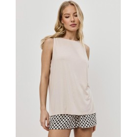 Пижама с шортами из вискозы Aruelle VEDA, Цвет: песочный/чёрный, Размеры: XS